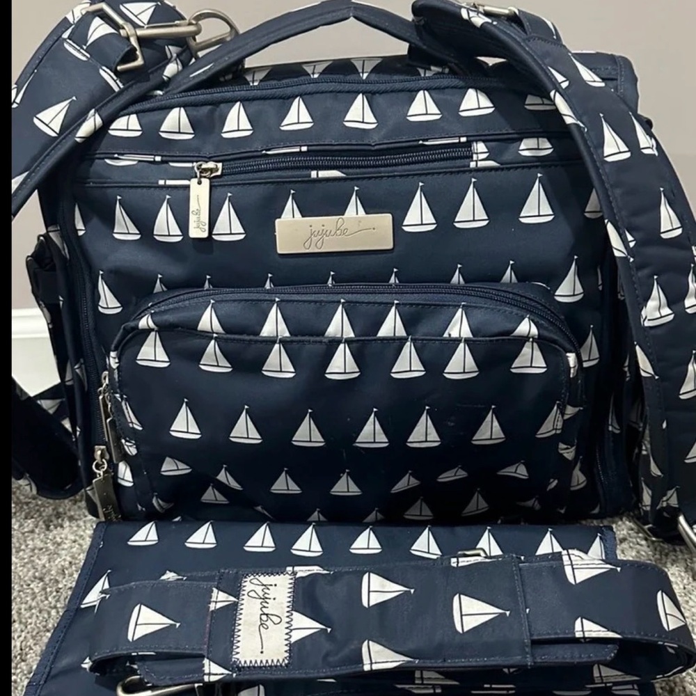 Ju-Ju-Be Nautical Navy and Red Bag